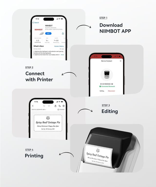 Thumbnail 4 de NIIMBOT B1 Portable Label Printer 2-inch