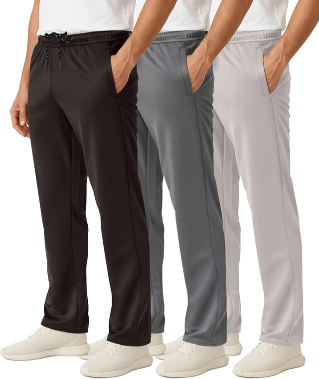 Thumbnail 6 de Real Essentials Men's Mesh Sweatpants, 3-Pack