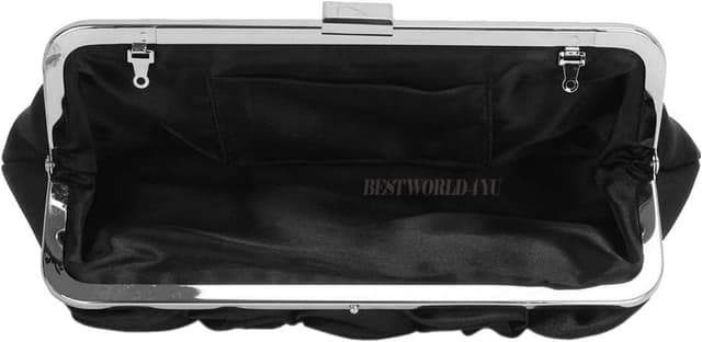 Detalle de Wocharm women’s satin flower clutch purse for weddings and evening events