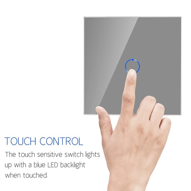 Detalle de CNBINGO Touch Light Switch 500W, grey