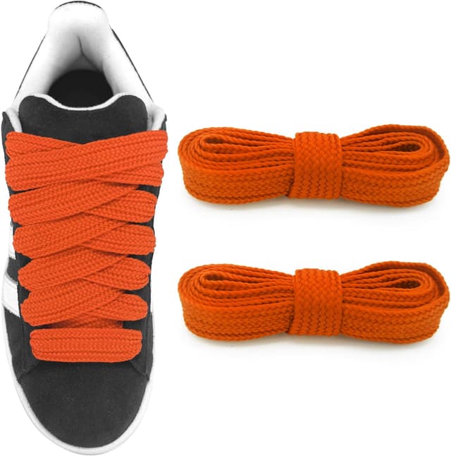 Detalle de UamGlsob 20mm Extra Wide Flat Chunky Shoelaces for Adidas Campus 00s