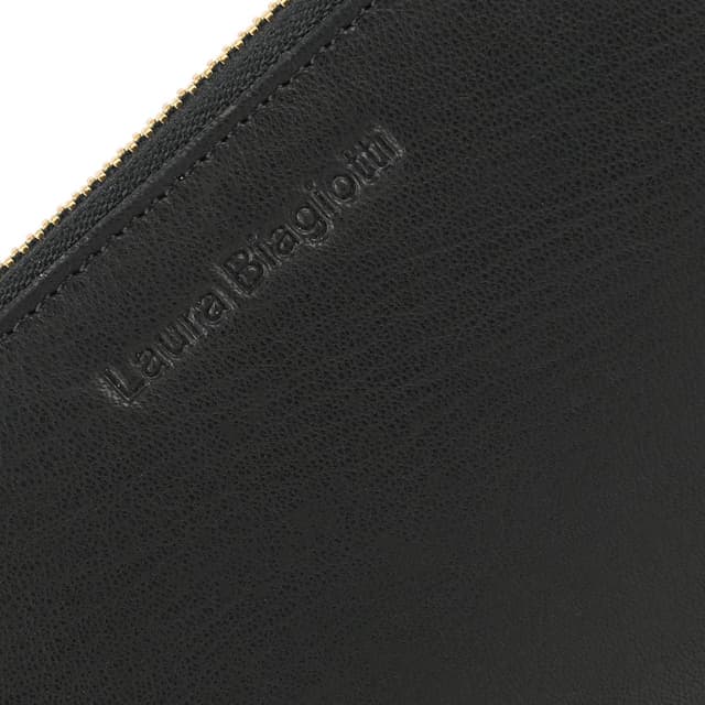 Detalle 2 de Portefeuille femme Laura Biagiotti en cuir véritable : spacieux, intérieur multicolore