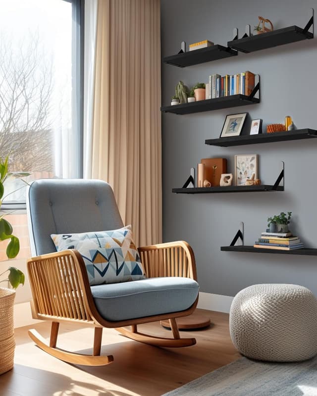 Thumbnail 5 de Pipishell Estantes Flotantes de Madera, Paquete de 6 🪵