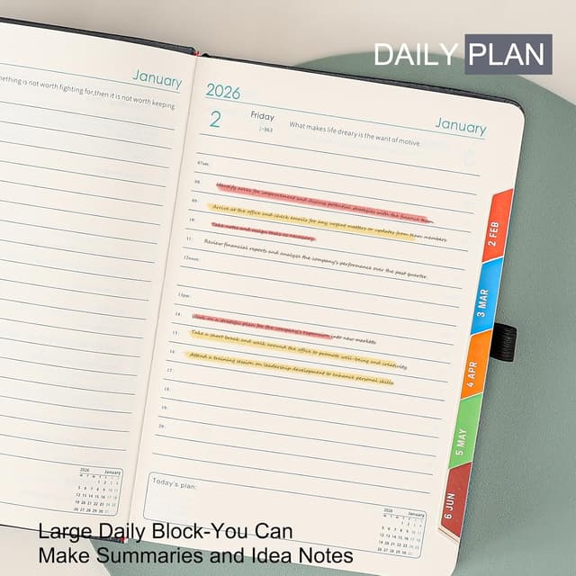 Thumbnail 6 de Agenda 2026 A5 giornaliera con copertina rigida