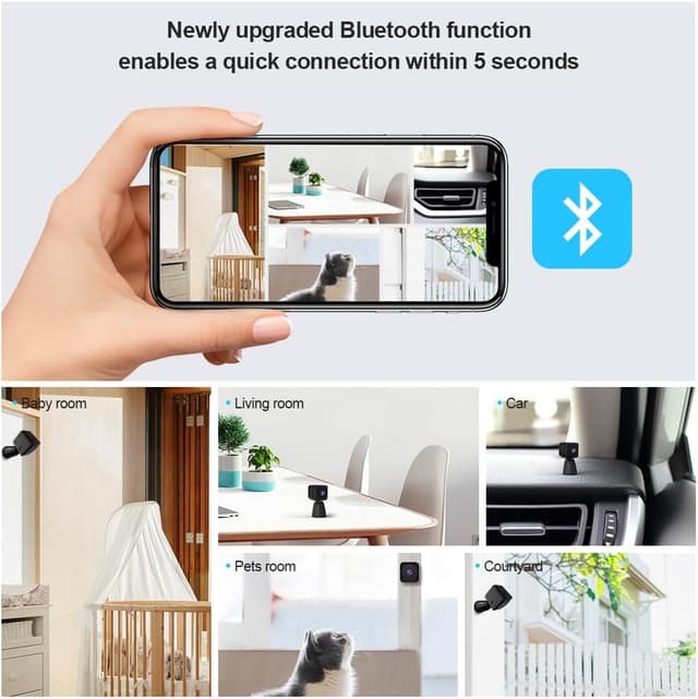 Detalle 2 de AOBOCAM Mini WiFi Spy Camera 4K, 6H battery