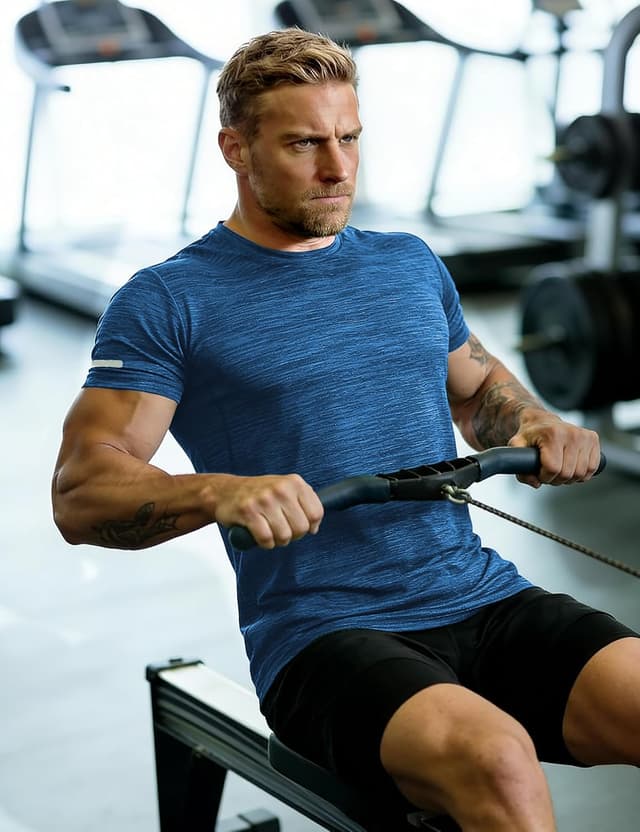 Detalle 2 de MAGCOMSEN men’s quick-dry gym running T-shirt (lightweight, breathable)