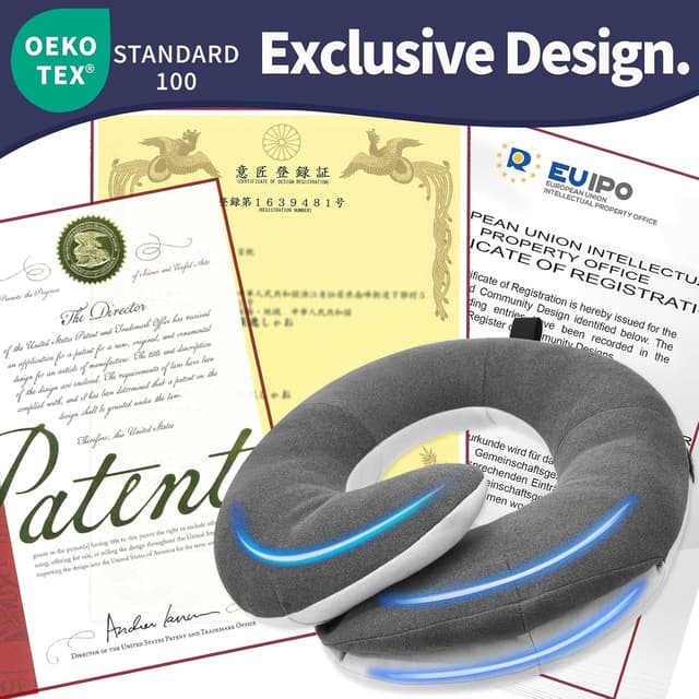 Thumbnail 4 de BUYUE Travel Neck Pillow 360° Support for Adults