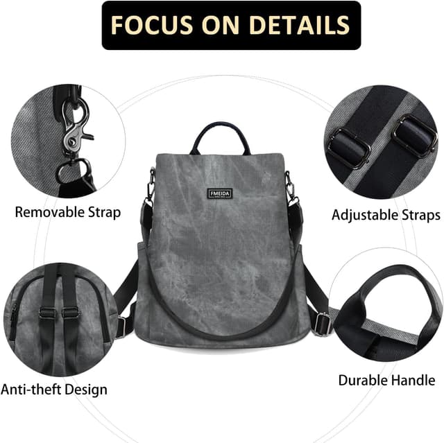 Thumbnail 4 de Fmeida Sac à Dos Femme Anti-vol 32x15x33 cm