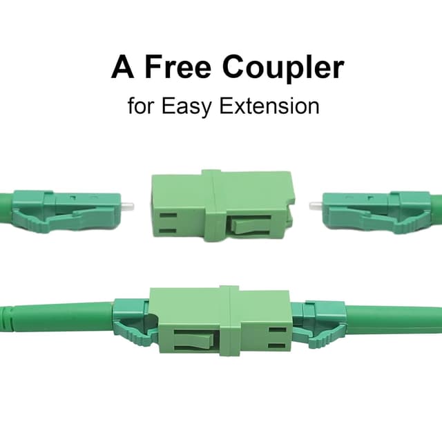 Detalle de Vesperia 20m (65.6ft) Armored Singlemode Fibre Optic Patch Cable LC/APC to LC/APC OS2 9/125 LSZH 3.0mm