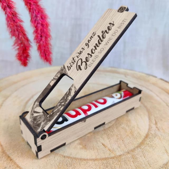 Thumbnail 4 de Duplo Holz-Geschenkbox mit Spruch 🍫