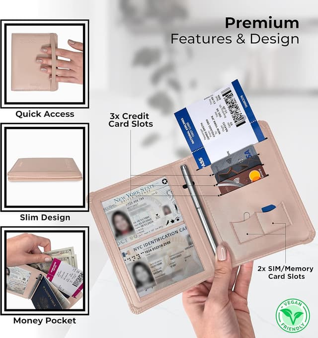 Thumbnail 5 de BOACAY Reisepasshülle 11,5 x 1,3 x 14 cm