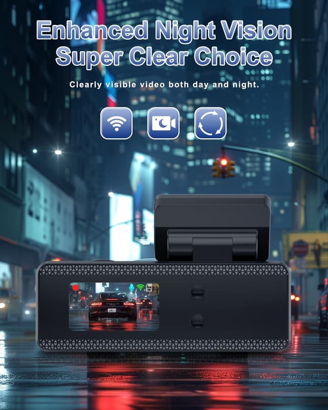 Detalle de DYNACAM Dash Cam Front and Rear 4K