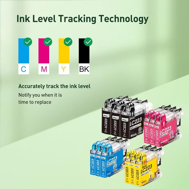 Thumbnail 5 de KINGJET LC223 ✒️ Pack de 12 Cartuchos Compatibles para Brother