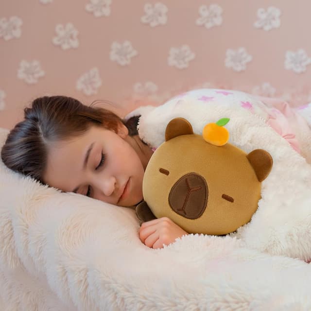 Detalle de Mewaii Cute Capybara Plush Pillow (8 Inch) – kawaii capybara squishy plush cushion