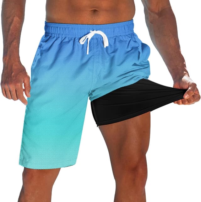 Thumbnail 6 de Westwolf Men’s Swim Trunks with Compression Liner (9" Quick Dry Board Shorts)