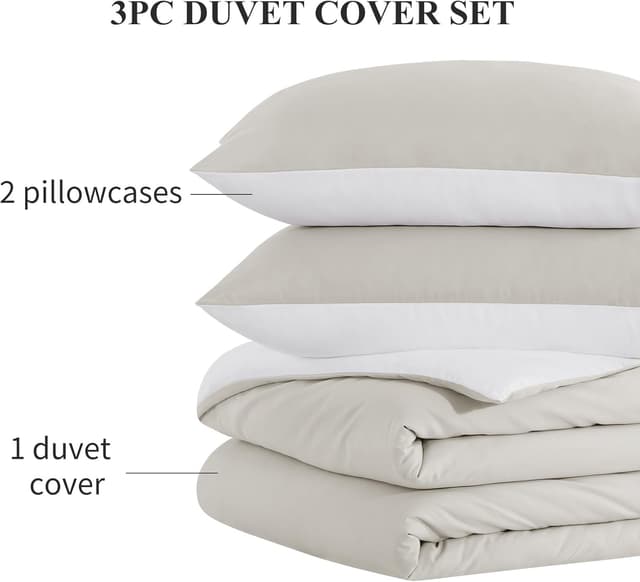Thumbnail 6 de Aisbo Double Duvet Cover Set 50x75cm reversible bedding