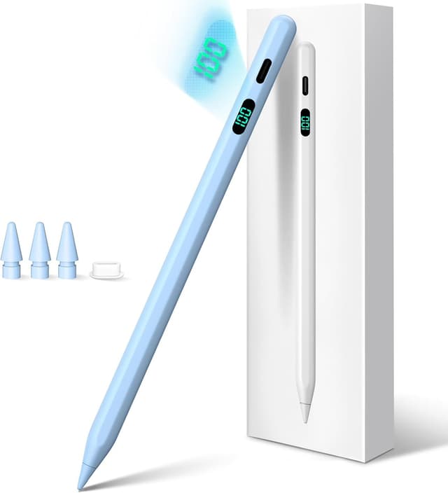 Detalle de FOJOJO Stift für iPad 2025–2018 mit LED-Ladestandsanzeige – Pencil für iPad 11/13, Air, Pro, mini (ohne Druckempfindlichkeit)