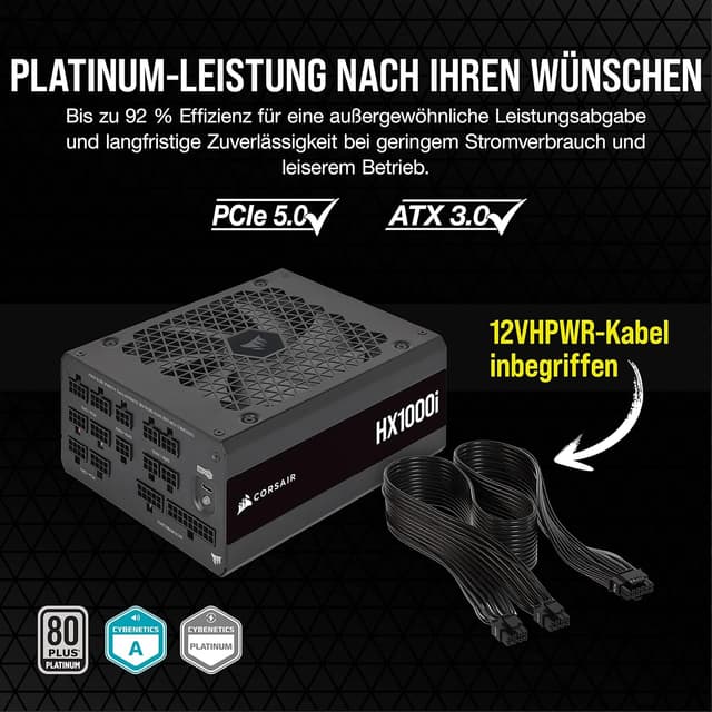 Thumbnail 3 de Corsair HX1000i Vollmodulares Netzteil