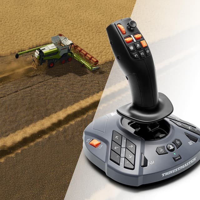 Detalle de Thrustmaster SimTask FarmStick : joystick agricole pour PS5 & PC, capteurs magnétiques H.E.A.R.T, 33 boutons d’action