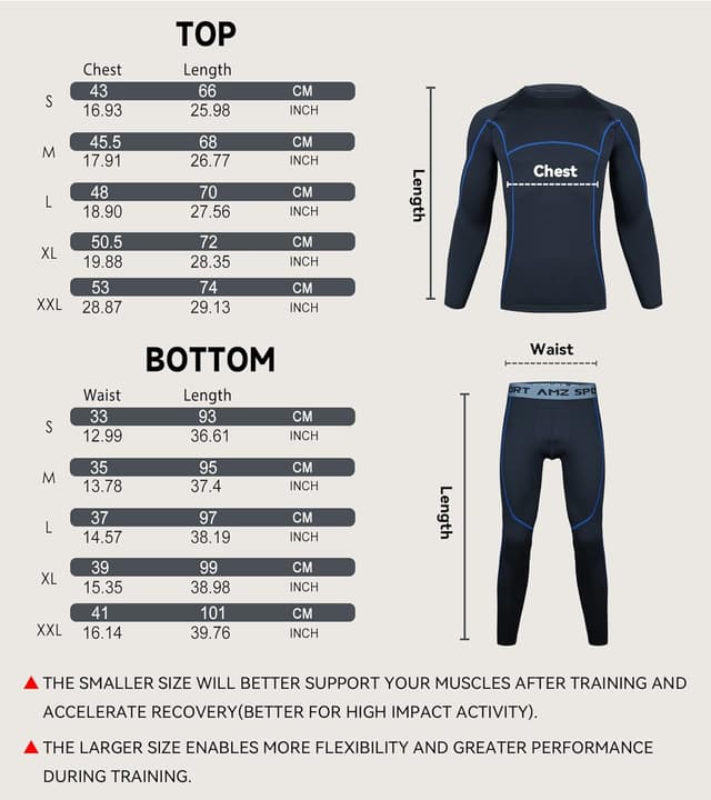 Thumbnail 6 de AMZSPORT Intimo Termico Uomo Set Maglia e Leggings