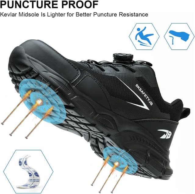 Thumbnail 4 de GUDECIUS Sicherheitsschuhe mit Drehverschluss, atmungsaktiv & rutschfest (Stahlkappe) – EU-Größen 38–46