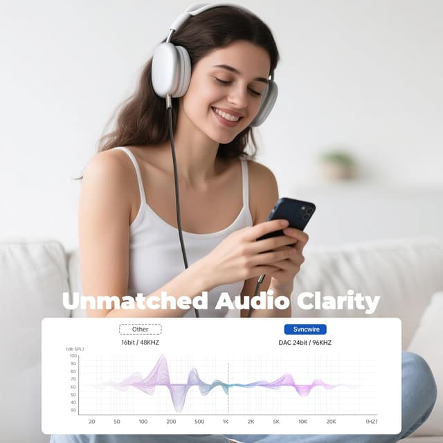 Thumbnail 5 de SyncWIRE 3,5 mm Audio Kabel Nylon Geflochten 0,5 m Kopfhörer