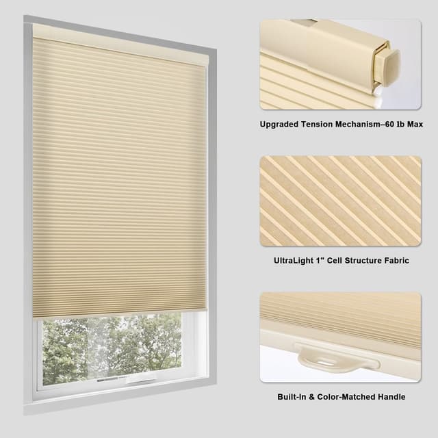 Detalle 2 de Tonature No Drill Cellular Shades 35x64