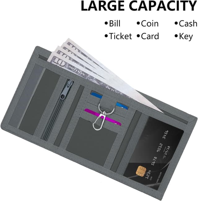 Detalle 2 de Aucuu Motiv Brustbeutel & Kinder-Geldbeutel mit Sicherheitsschnalle (Dinosaurier) – dreifach faltbar