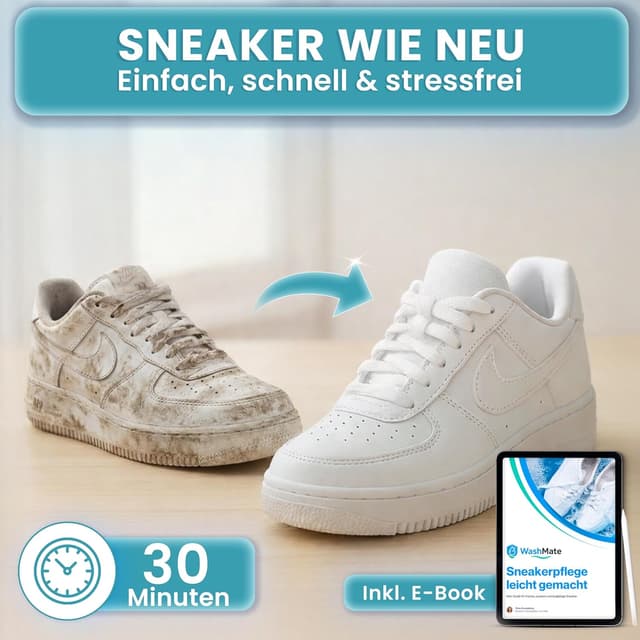 Detalle de Washmate Schuhwaschbeutel für Waschmaschine & Sneaker (32x19 cm) mit stabilem Metall-Reißverschluss