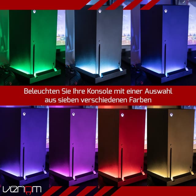 Detalle de Mehrfarbiger Konsolenständer mit LED für Xbox Series X