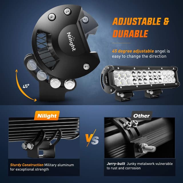 Thumbnail 6 de Nilight 12-Inch 72W 5040LM Spot/Flood LED Light Bar (Combo Beam) for Truck, SUV, ATV/UTV, Van, and More