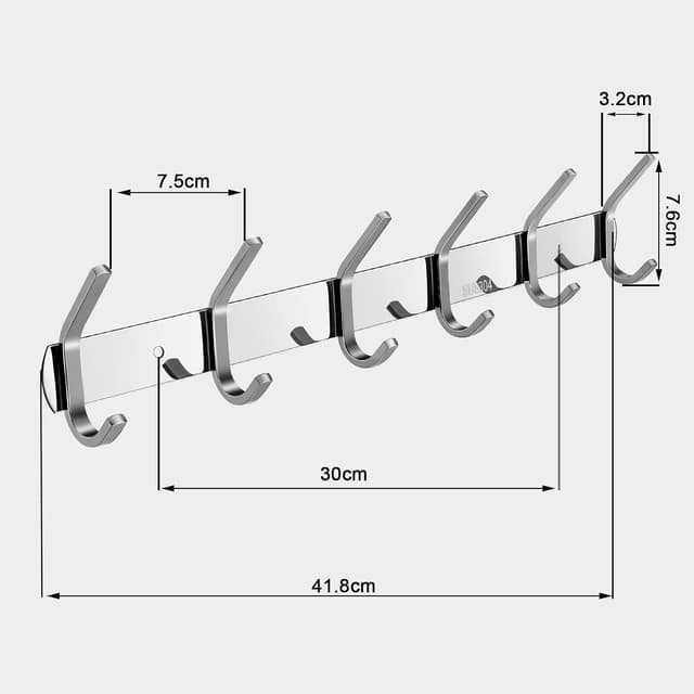 Thumbnail 5 de Appendiabiti Acciaio Inossidabile 6 ganci