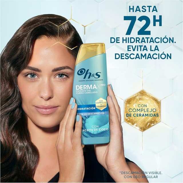 Detalle 2 de Head & Shoulders DermaXPro Champú Anticaspa 6x300ml 🥥