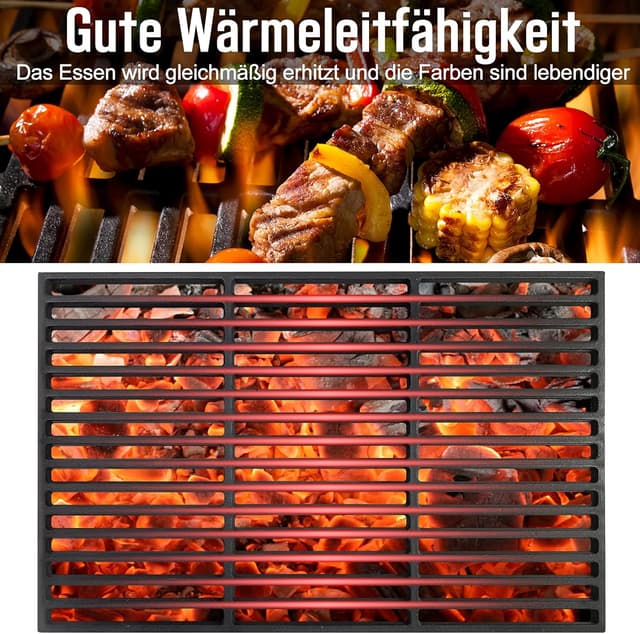 Detalle 2 de UISEBRT Grill Parrilla Hierro Fundido 60x40 cm