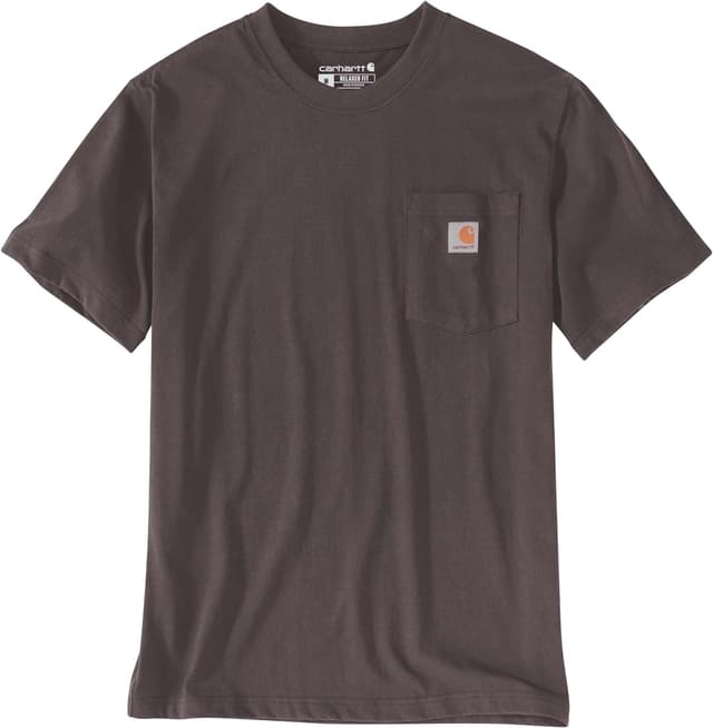Detalle de Carhartt K87 Camiseta Work Utility de manga corta Relaxed Fit (negra) para hombre