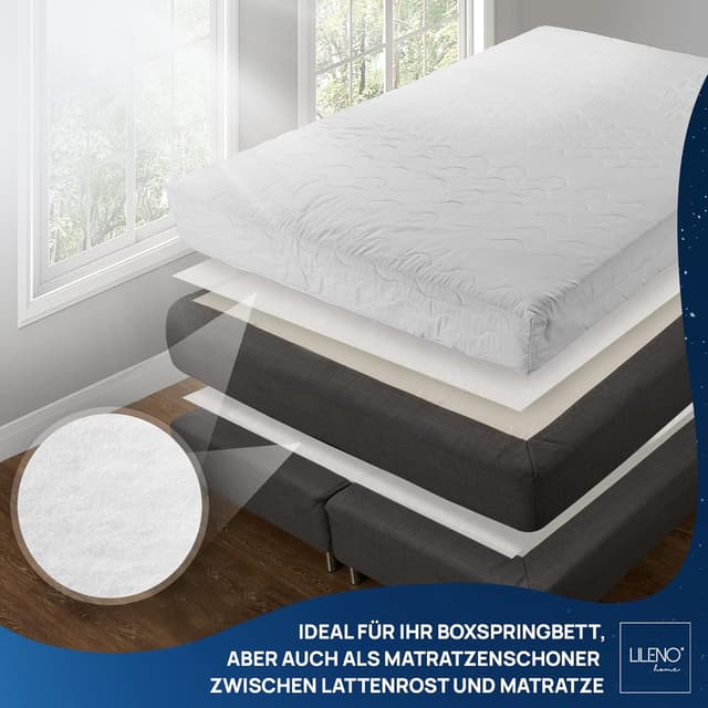 Detalle 2 de LILENO HOME Protector de colchón antideslizante 60x170 cm