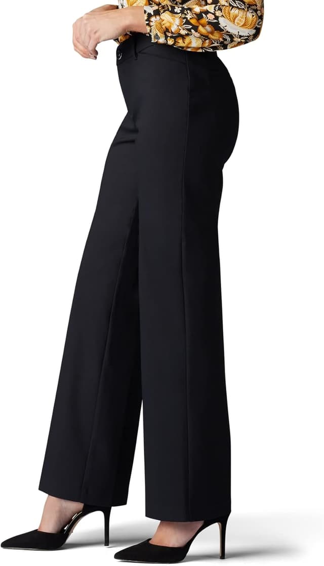 Detalle de Lee Women’s Flex Motion Regular Fit Trouser Pant (Work-Ready Mid-Rise Dress Pants)