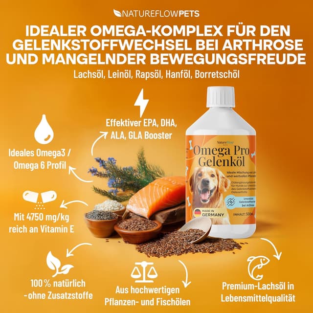 Thumbnail 3 de Omega Pro Gelenköl Mix 24% Omega‑3 für Hunde