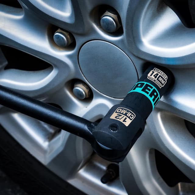 Detalle 2 de KIRXST Schlagschrauber Nüsse-Set 1/2 Zoll (10–24 mm) inkl. 1/2 auf 1/4 Adapter, Langnüsse 11-tlg