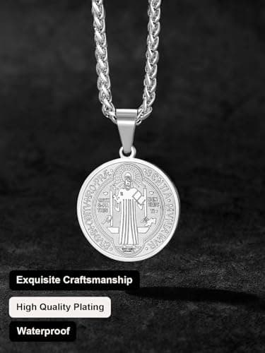 Thumbnail 5 de U7 Medalla San Benito 37 mm collar hombre