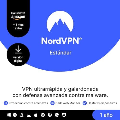 Detalle de NordVPN Estándar 10 Dispositivos