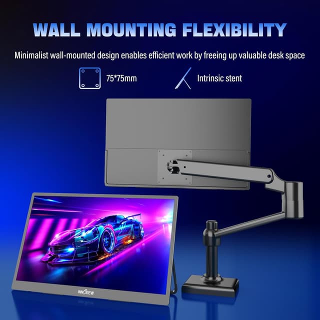 Detalle de InnoView 2K Portable Monitor 18.5" (2560x1440 QHD) 120Hz USB-C & HDMI