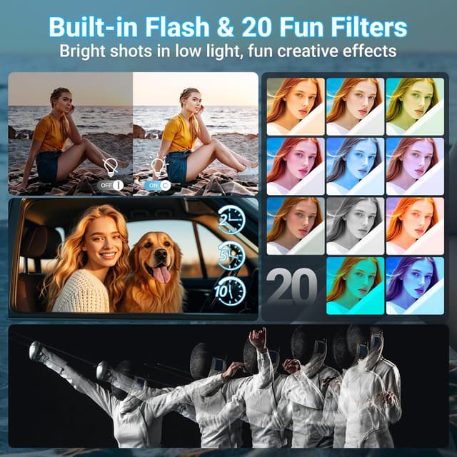 Thumbnail 6 de 4K Digital Camera 64MP Compact with 16X Zoom