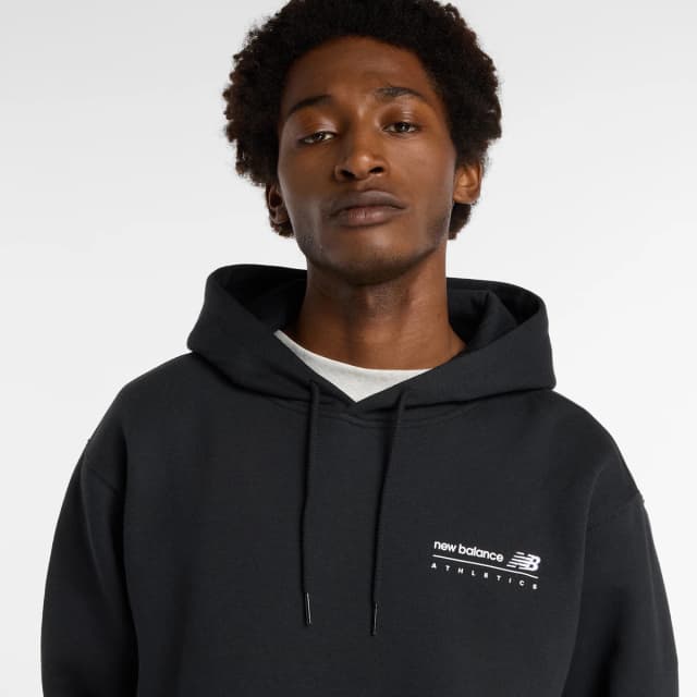 Detalle de New Balance sudadera con capucha Linear Graphic