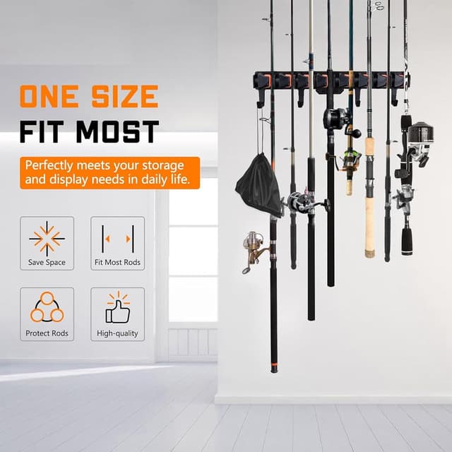 Thumbnail 4 de Angelrutenhalter 8 Ruten Wandhalter 🎣