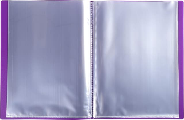 Detalle de Exacompta Réf. 88116E Protège-documents OPAK semi-rigide violet pour format A4 (100 pochettes, 200 vues)