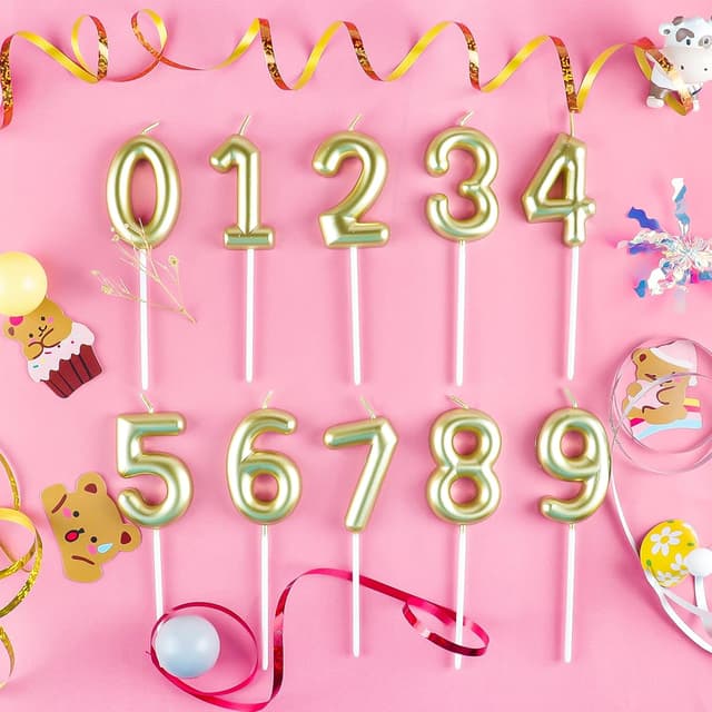 Thumbnail 6 de Hongplus Metallic Gold Number 26 Birthday Candle Cake Topper (Cake Candles)