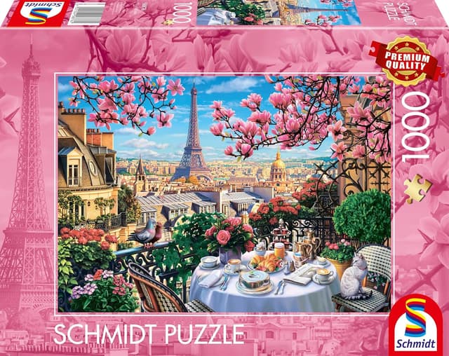 Detalle 2 de Schmidt Spiele 58876 Frühstück in Paris Puzzle mit 1000 Teilen