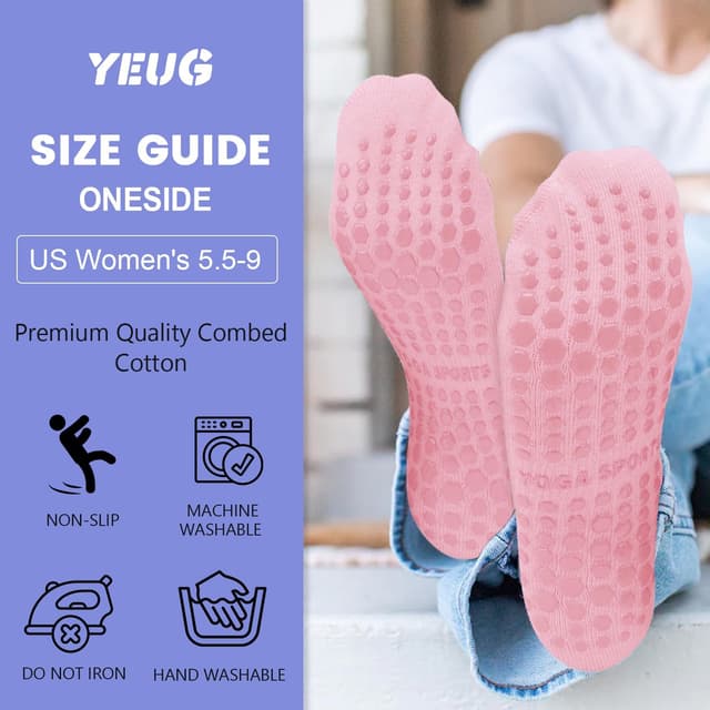 Thumbnail 4 de YeuG Pilates Socks 4 Pairs non-slip grip