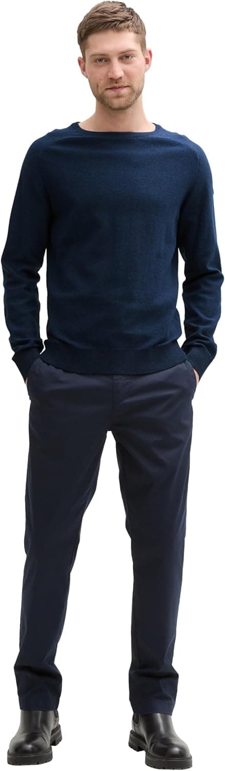 Detalle 2 de TOM TAILOR 1045657 Pullover da uomo in cotone con piccolo logo